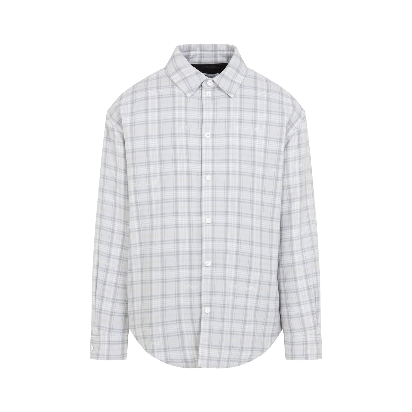 Lbl Check Flannel Padded Overshirt Men OFF-WHITE