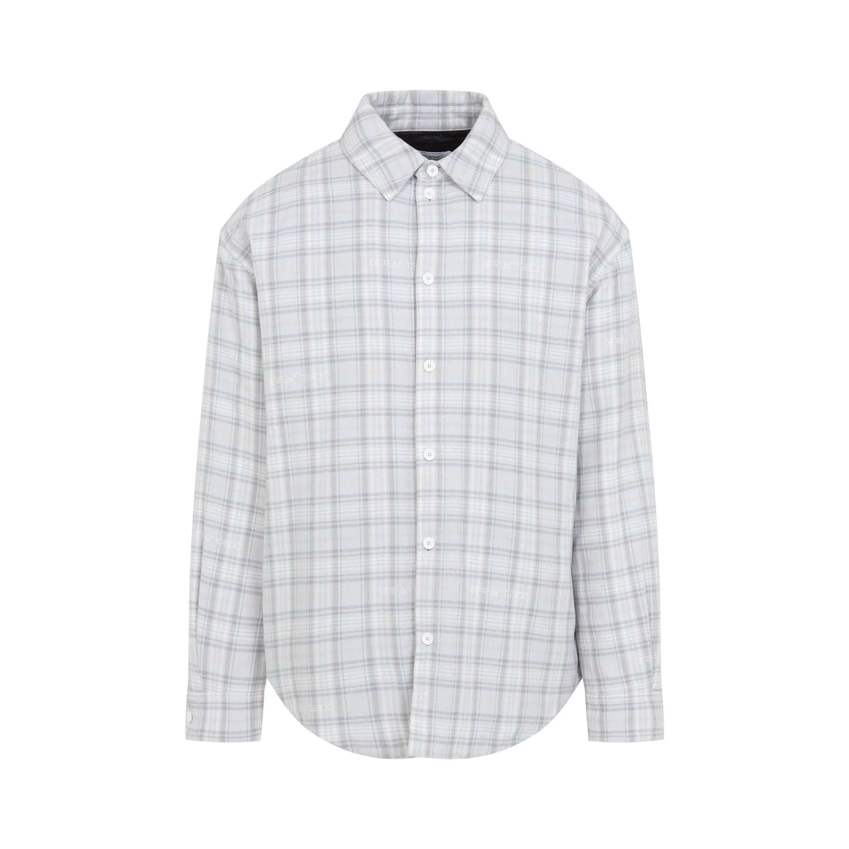 Lbl Check Flannel Padded Overshirt Men OFF-WHITE