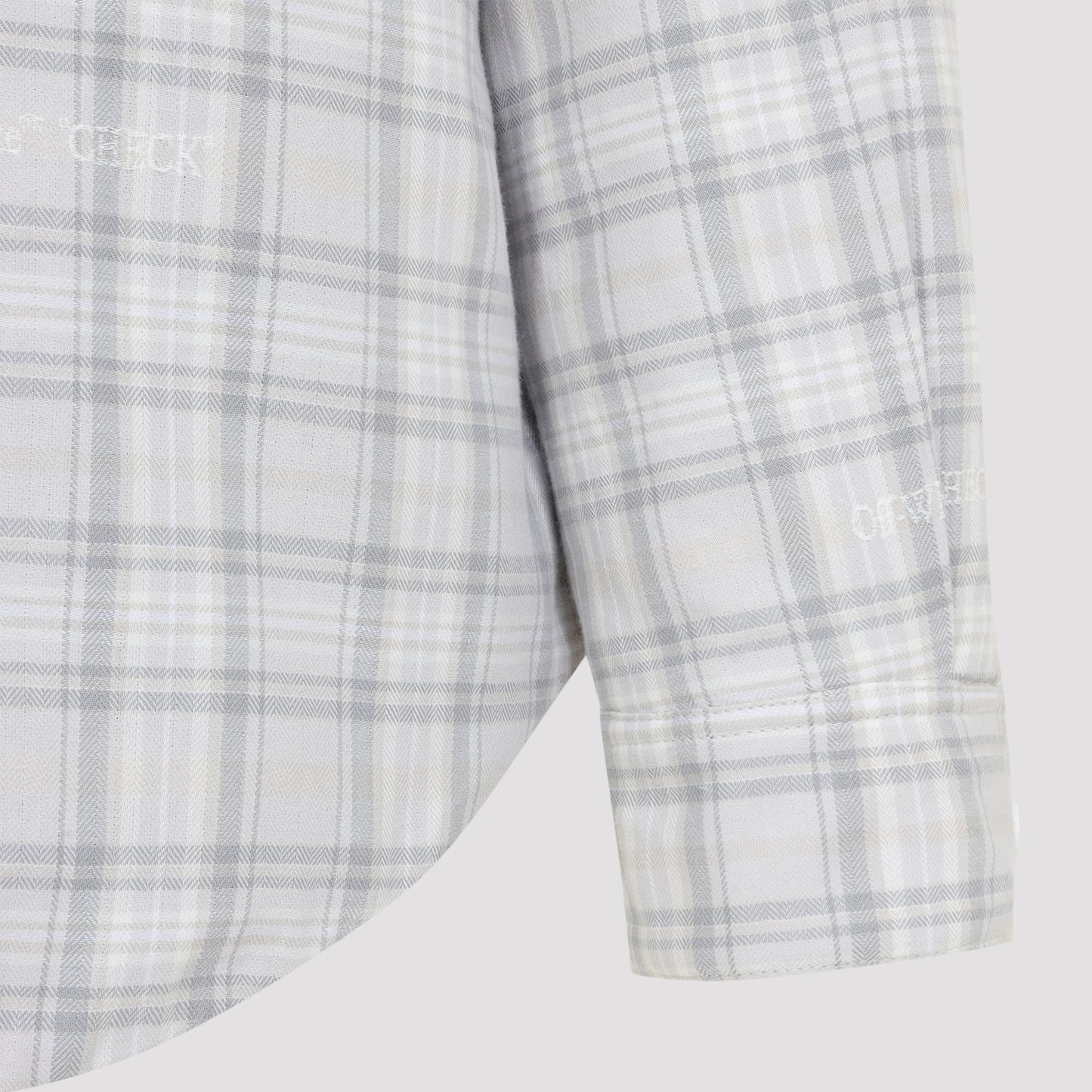 Lbl Check Flannel Padded Overshirt Men OFF-WHITE