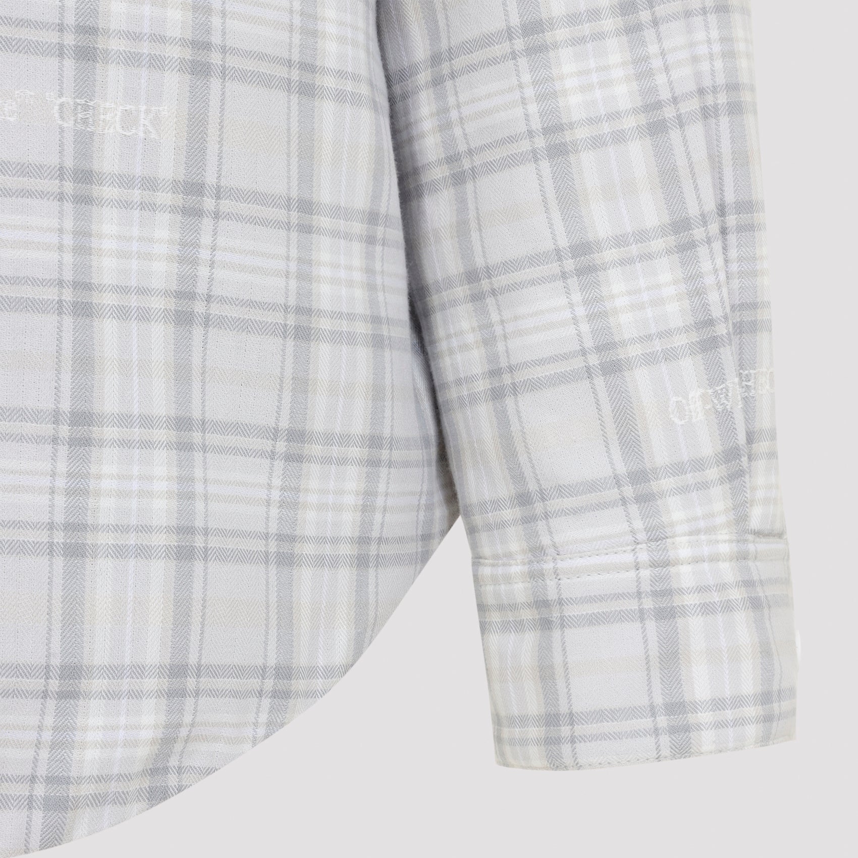 Lbl Check Flannel Padded Overshirt Men OFF-WHITE
