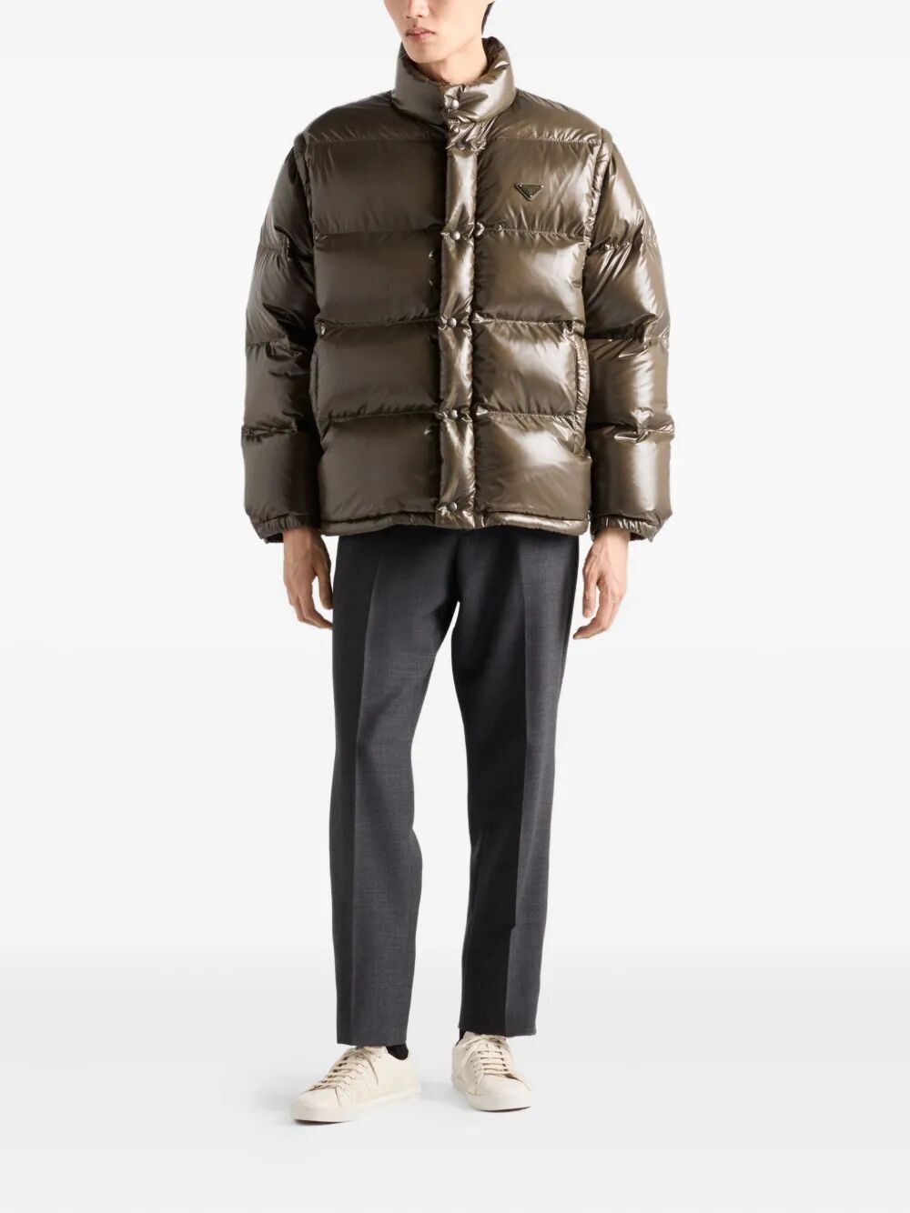 Prada Men Medium-Weight Re-Nylon Down Jacket PRADA