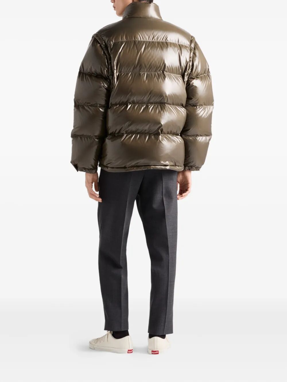 Prada Men Medium-Weight Re-Nylon Down Jacket PRADA