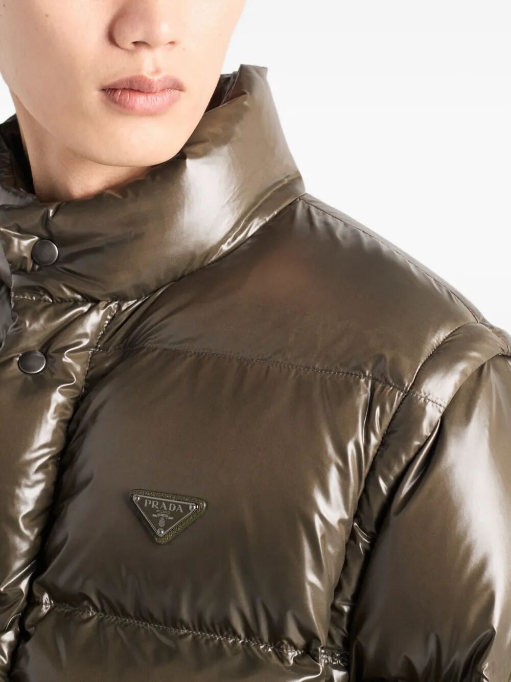 Prada Men Medium-Weight Re-Nylon Down Jacket PRADA