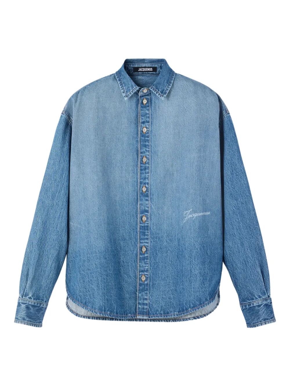 Jacquemus Men La Chemise De-Nimes Simon With Embroidered Logo JACQUEMUS