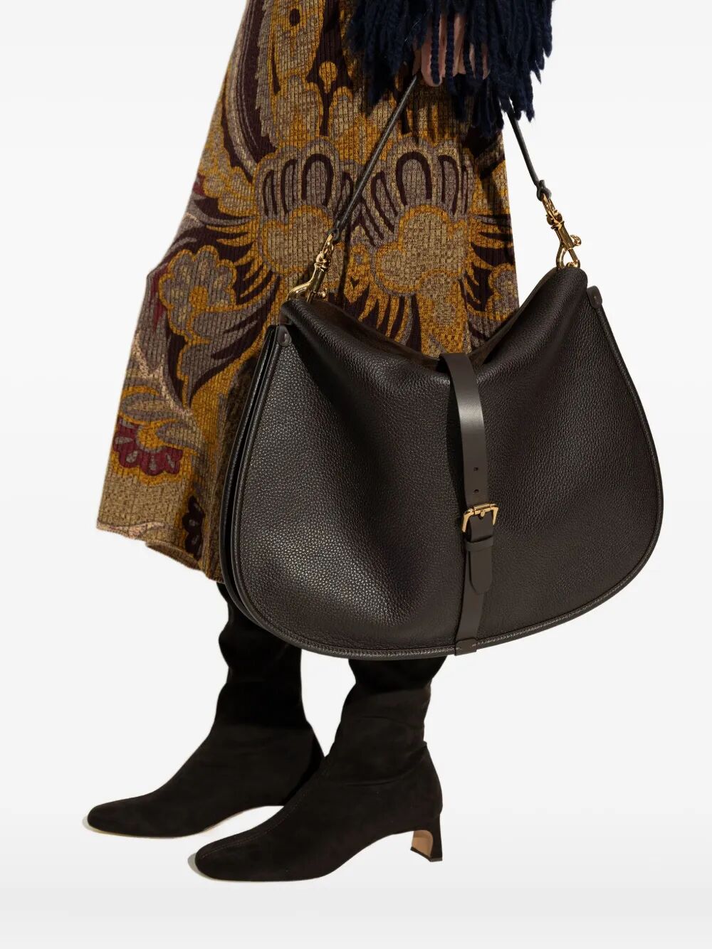 Etro Women Buckle-Fastening Extra-Large Leather Shoulder Bag ETRO