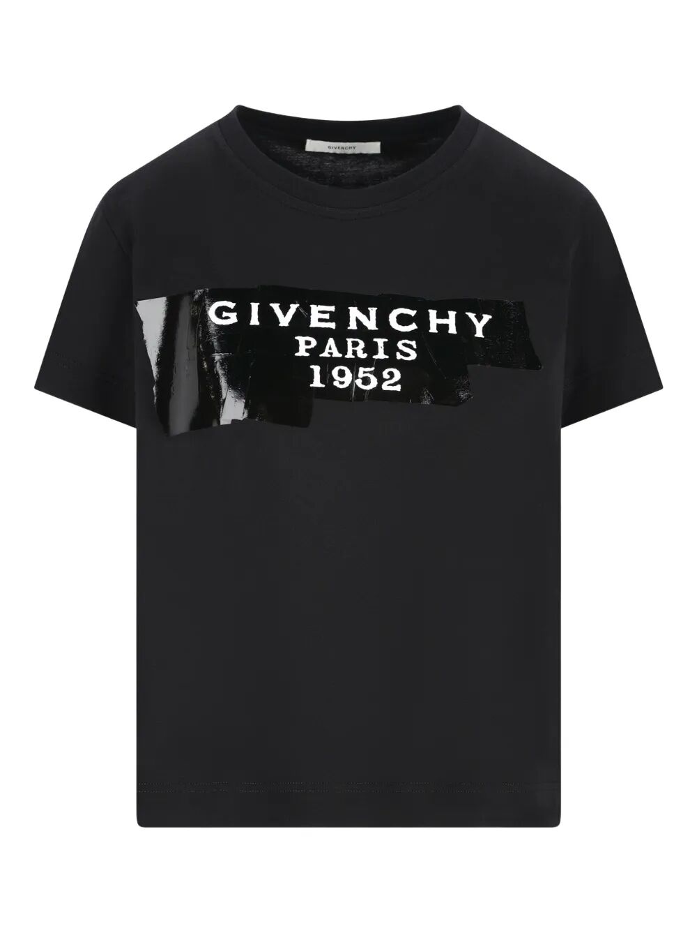 Givenchy Women Cotton T-Shirt With Givenchy Tape Print GIVENCHY