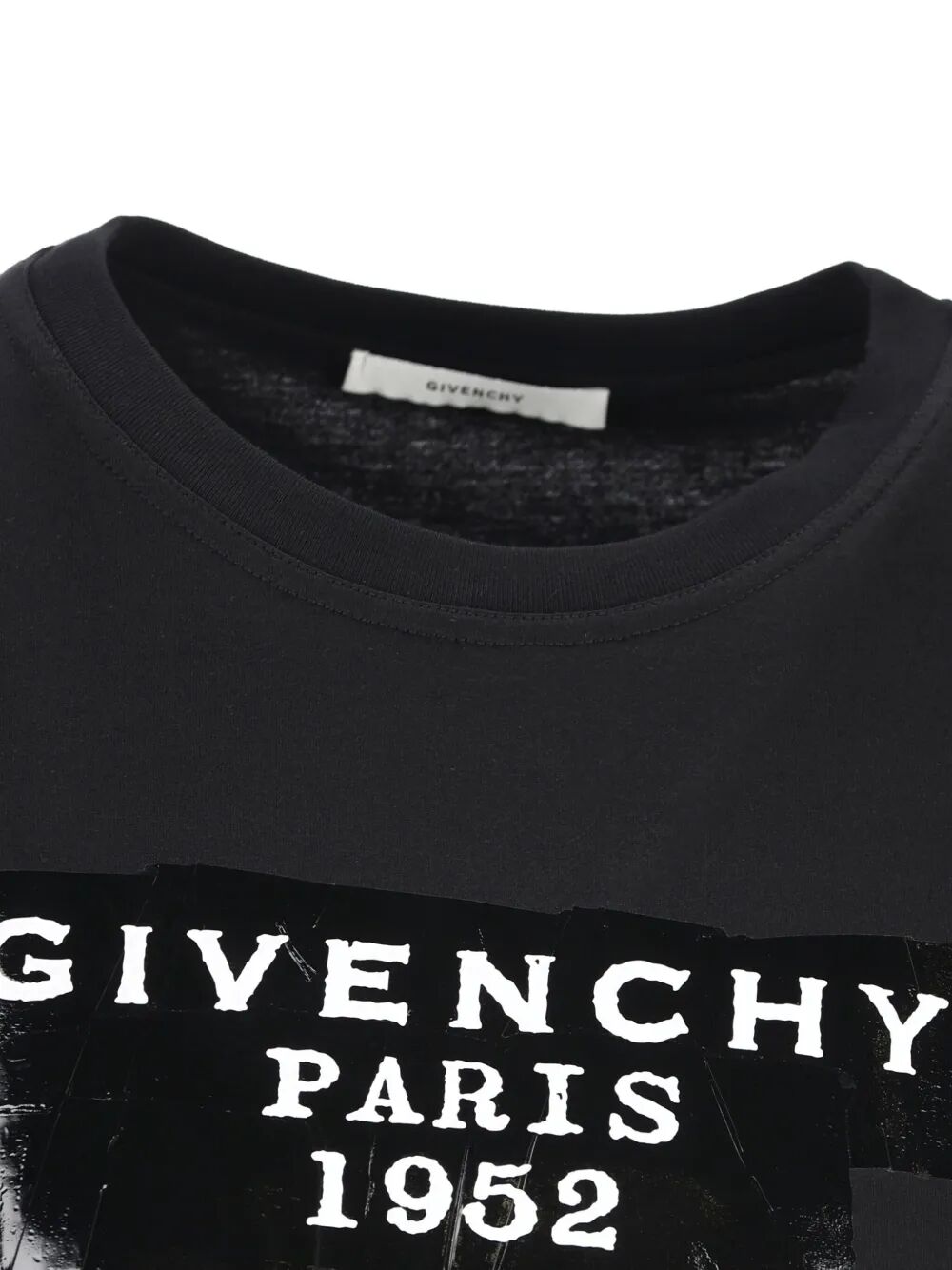 Givenchy Women Cotton T-Shirt With Givenchy Tape Print