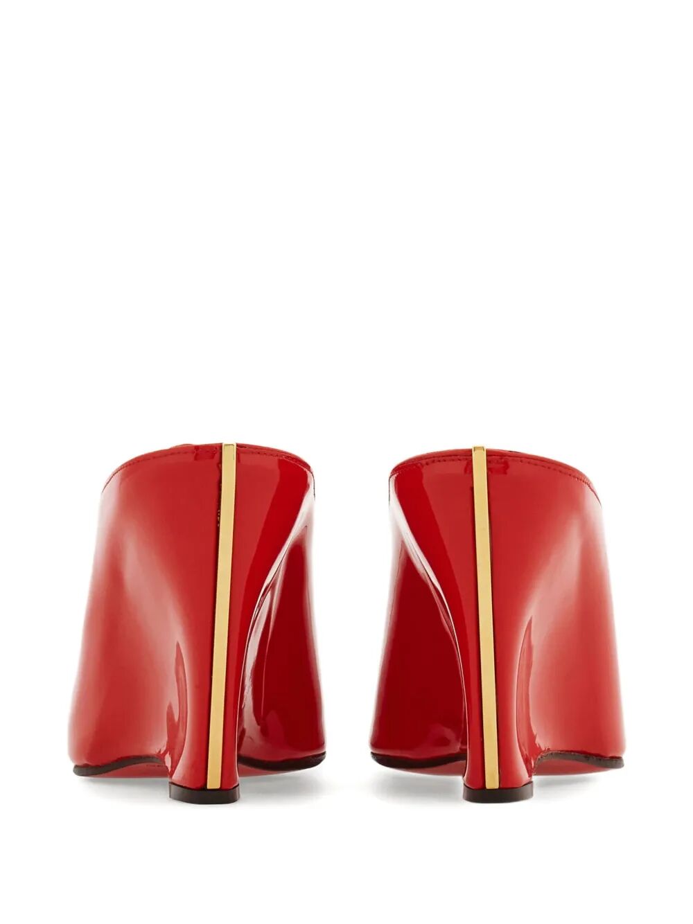Ferragamo Women Alicia 95 Peep Toe Patent Leather Mule FERRAGAMO