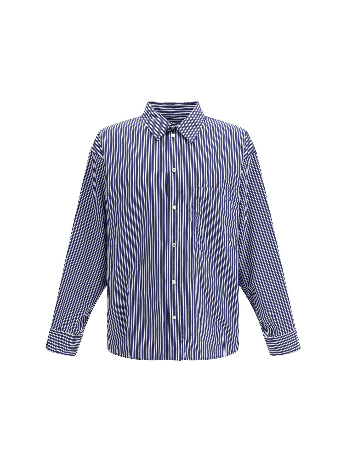 Balenciaga Men Embroidered Poplin Oversized Shirt BALENCIAGA