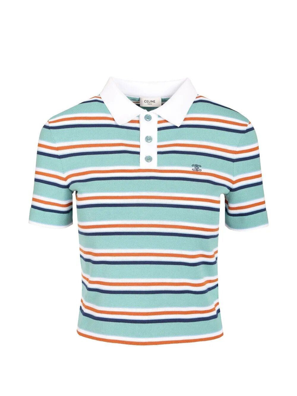 Celine Women Knitted Cotton Polo Shirt CELINE