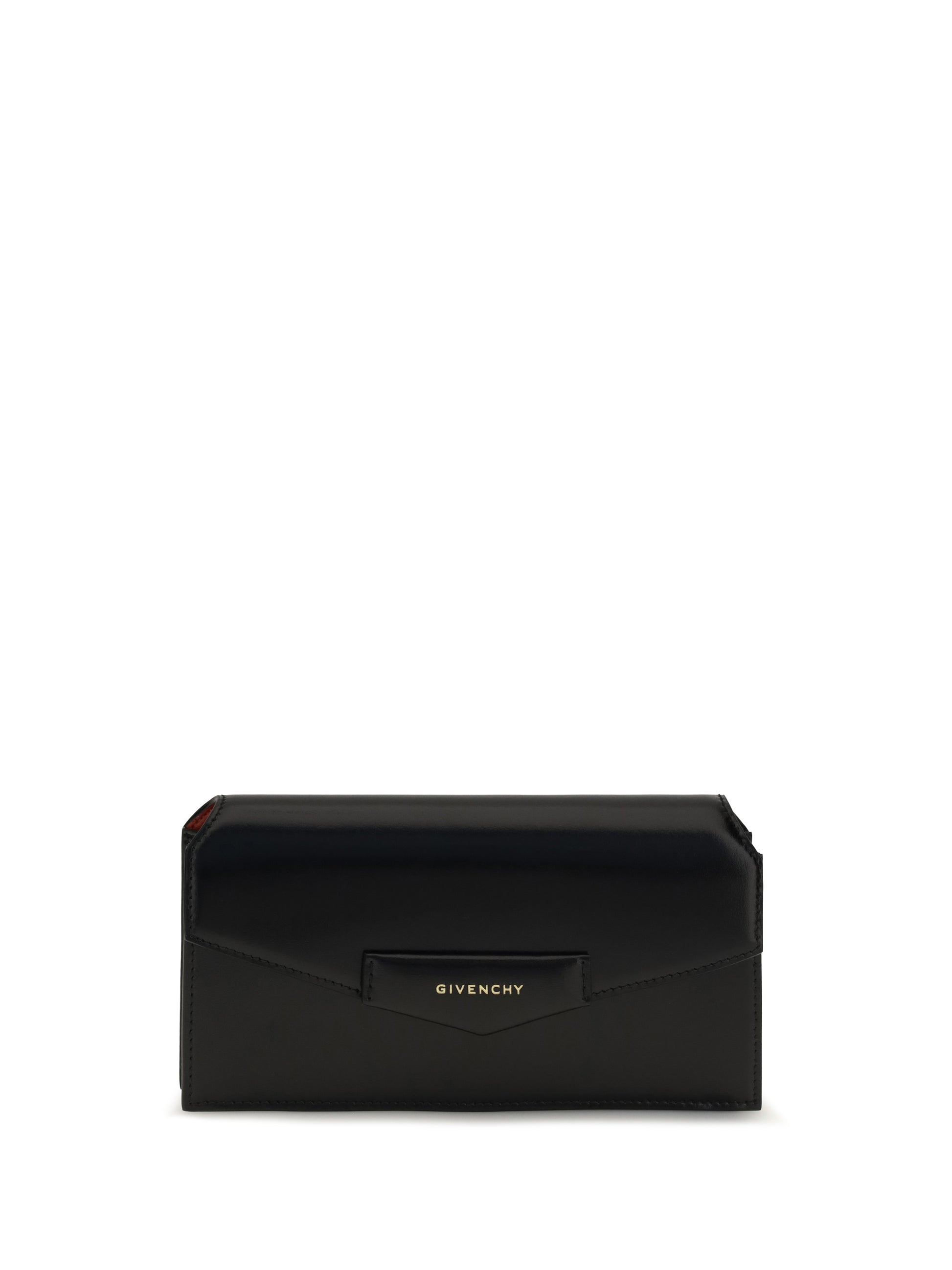Givenchy Women Antigona Box Leather Pouch With Chain GIVENCHY