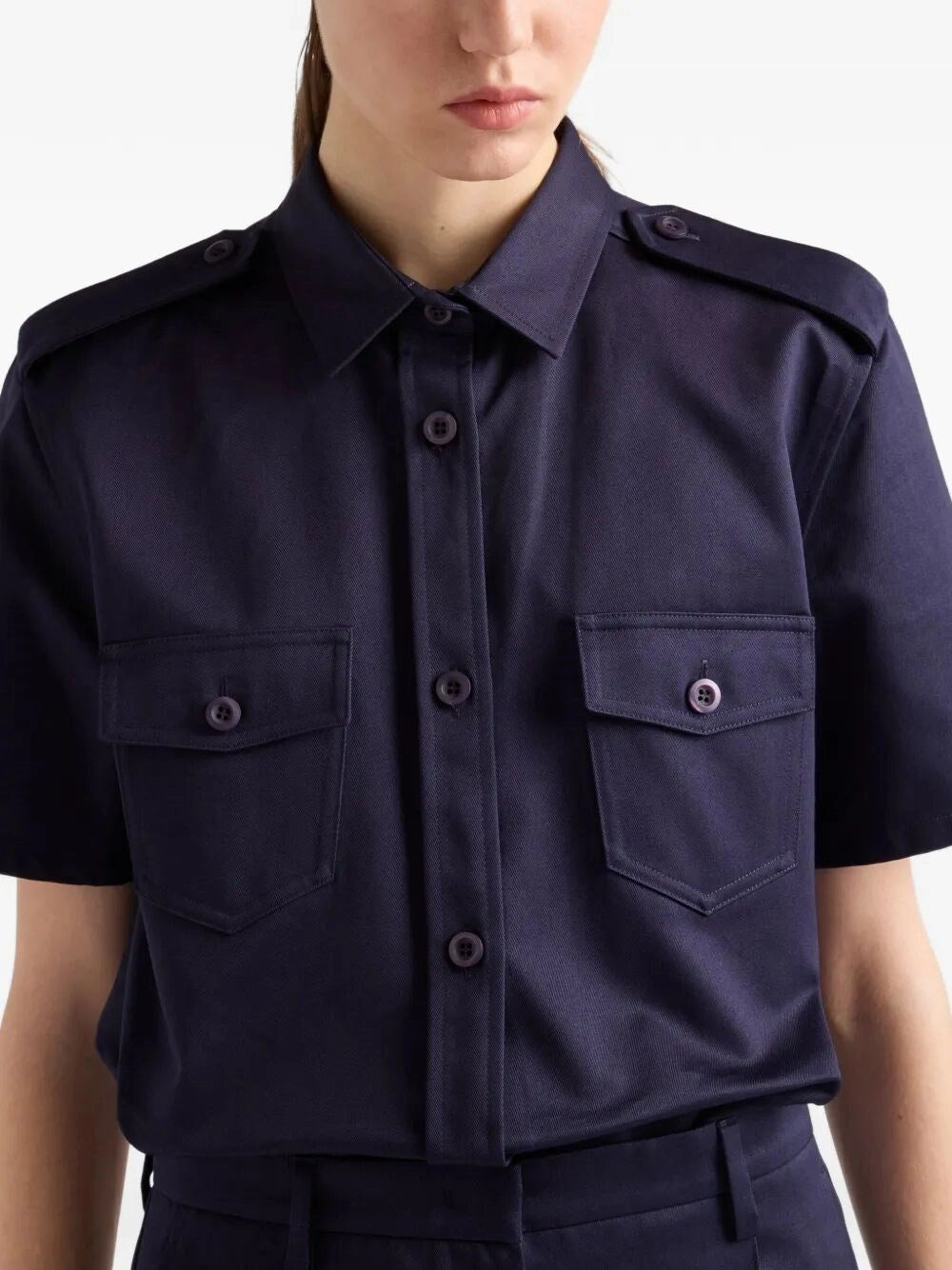 Prada Women Short-Sleeve Uniform Shirt PRADA