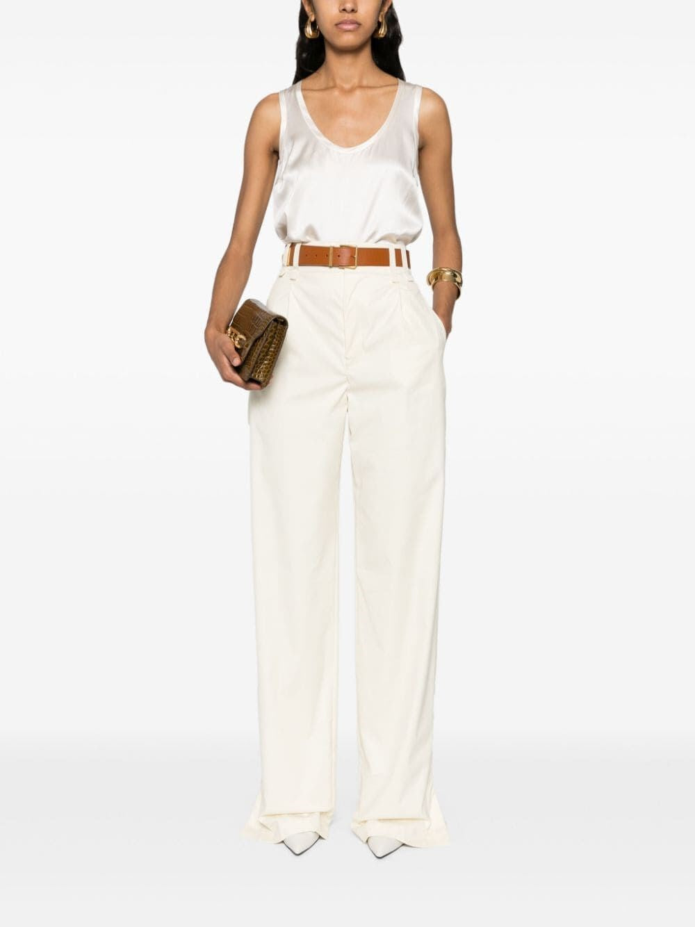 Saint Laurent Women Wide Leg Pants SAINT LAURENT