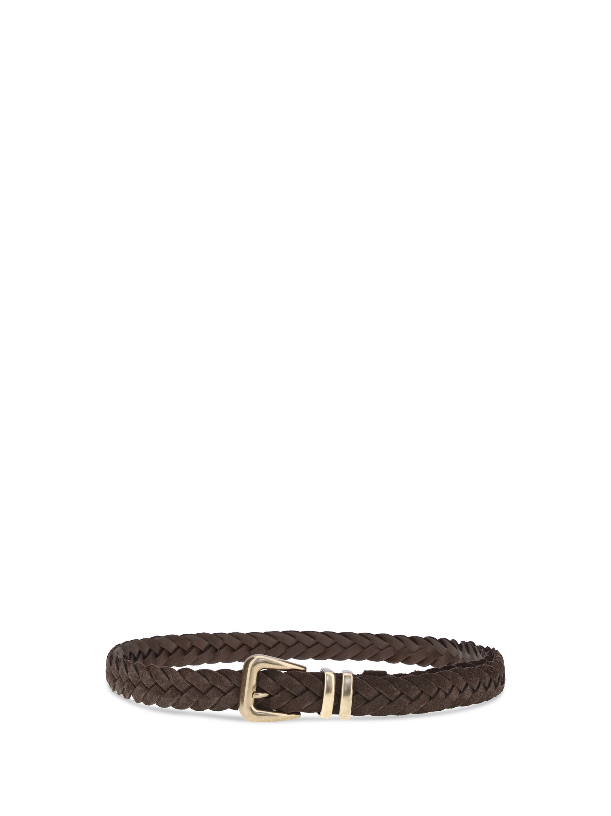 Brunello Cucinelli Men Leather Woven Belt BRUNELLO CUCINELLI