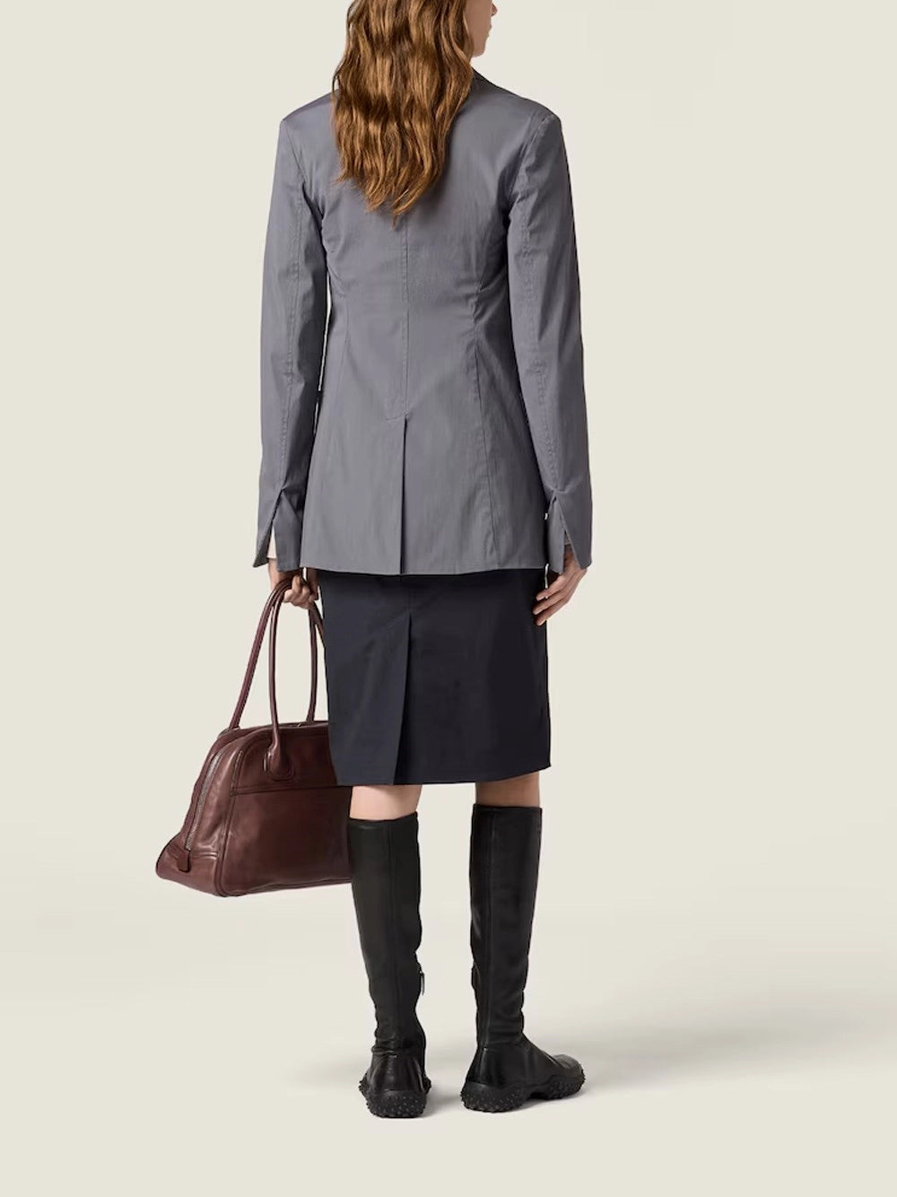 Miu Miu Women Popeline Stretch Skirt MIU MIU