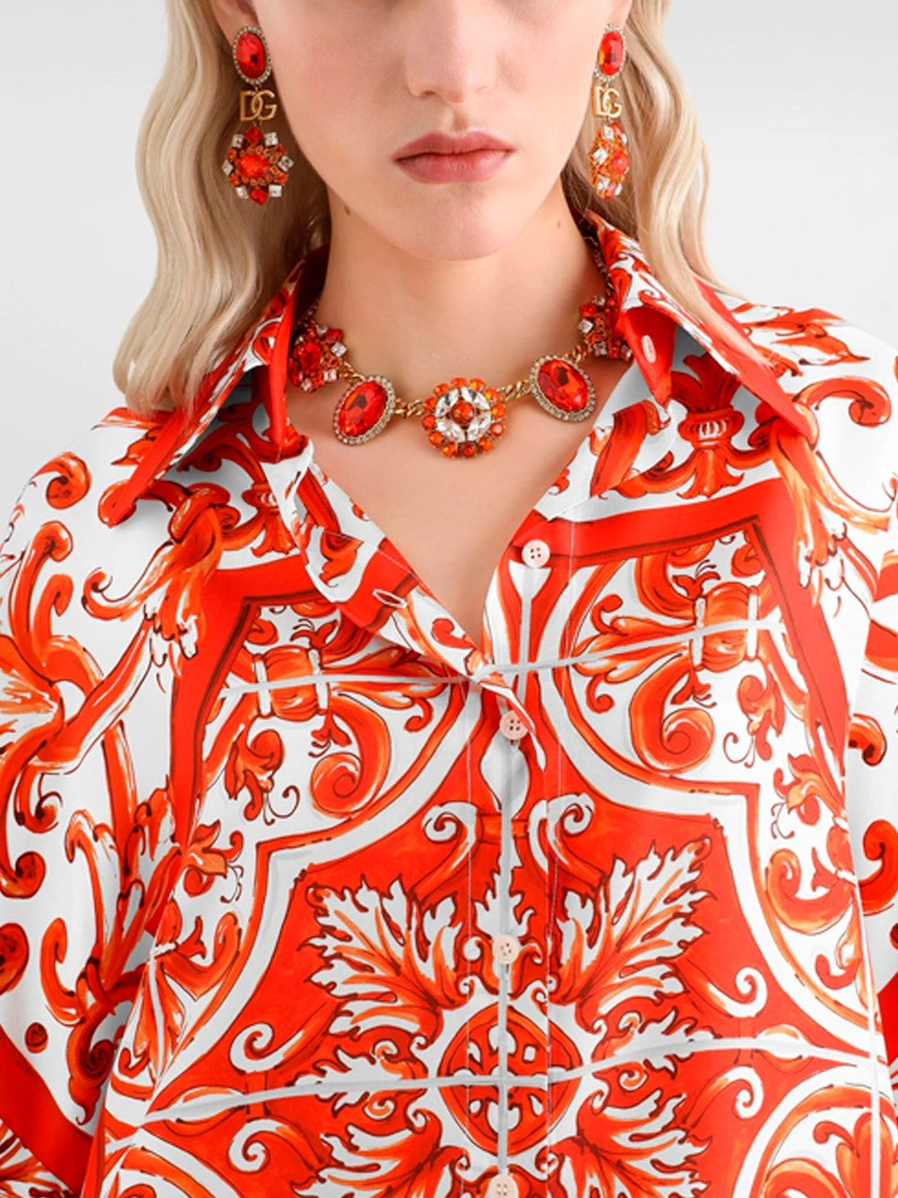 Dolce & Gabbana Women Maiolica-Print Shirt DOLCE & GABBANA