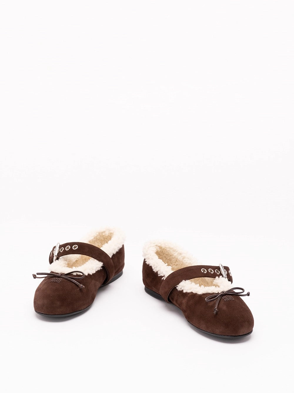 Miu Miu Women Suede And Shearling Ballerinas MIU MIU