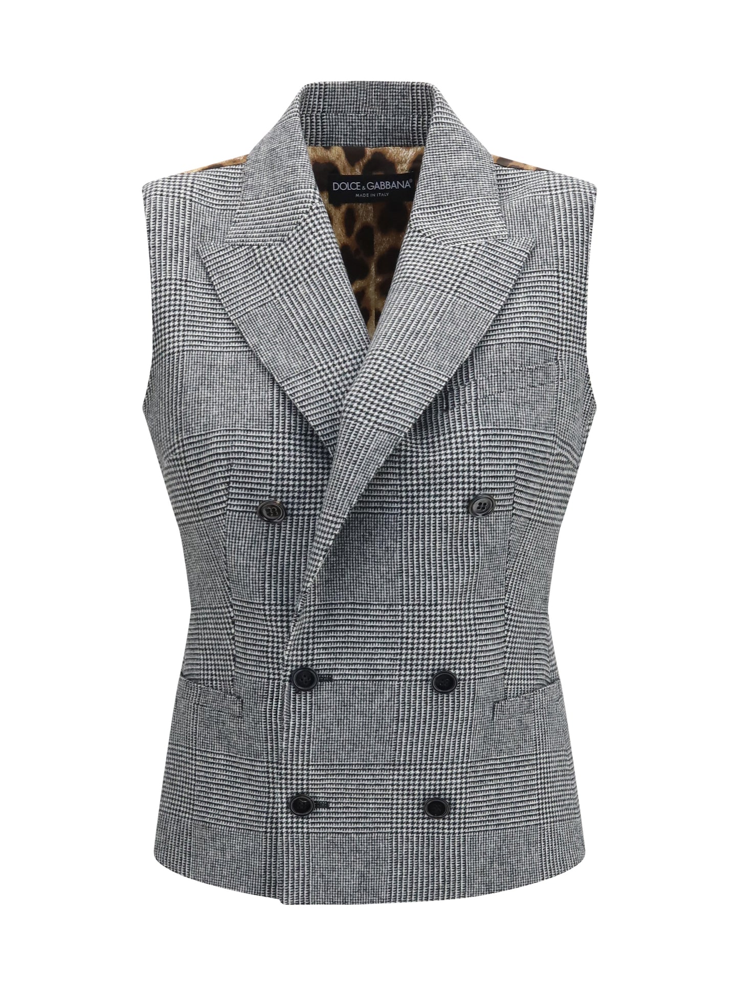 Dolce & Gabbana Women Prince Of Wales Double Breasted Vest DOLCE & GABBANA