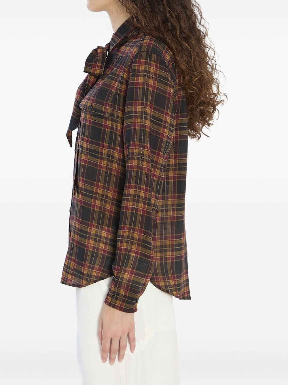Saint Laurent Women Lavalliére Cassandre Shirt SAINT LAURENT