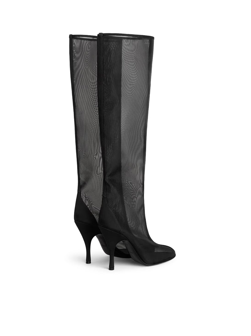Alaia Women Knee-High Mesh Boots ALAIA