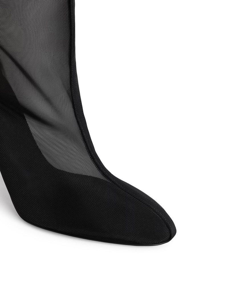 Alaia Women Knee-High Mesh Boots ALAIA