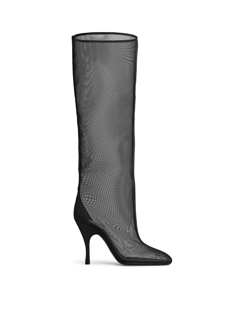 Alaia Women Knee-High Mesh Boots ALAIA