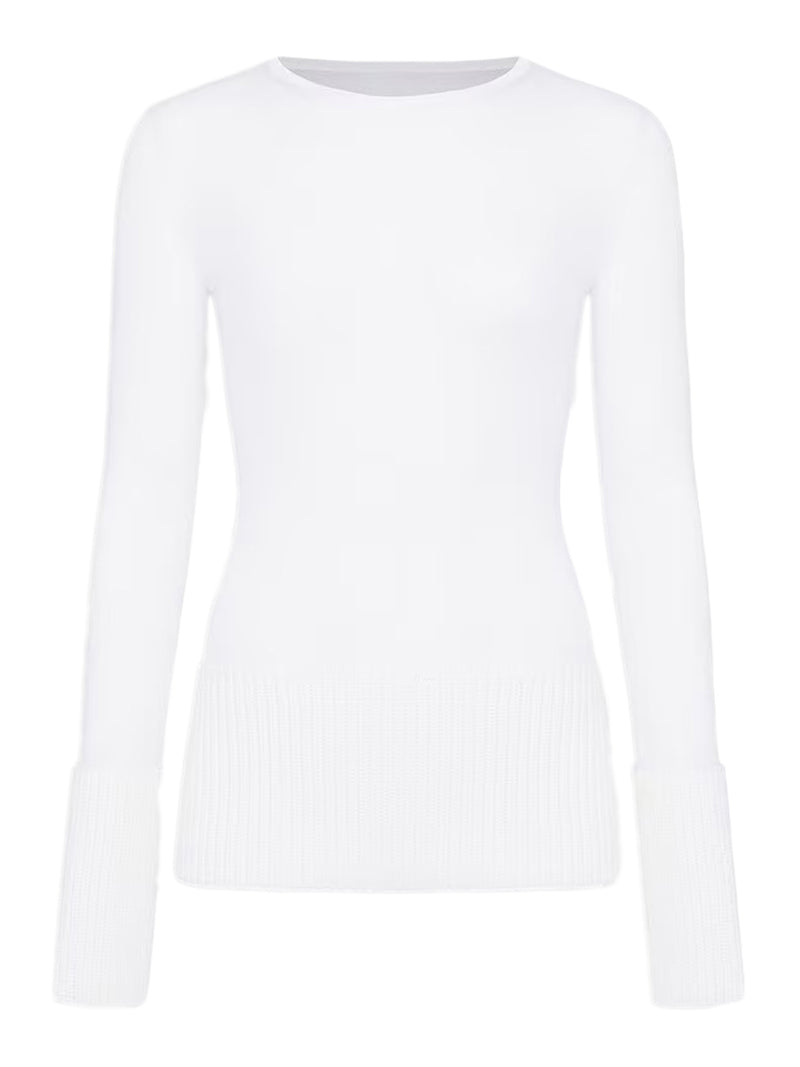 Alaia Women Crewneck Top In Merino Wool ALAIA