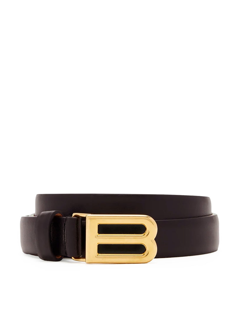 Balenciaga Women Bolero B Belt In Smooth Mocha Calfskin With Antique Gold-Tone Hardware BALENCIAGA