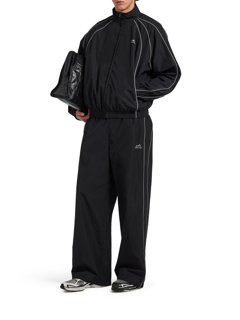 Balenciaga Men Black Technical Cotton Poplin Tracksuit Trousers BALENCIAGA