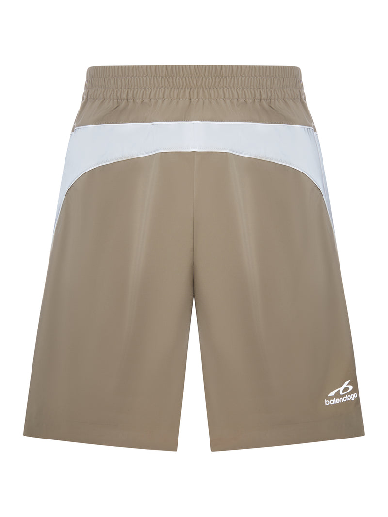Balenciaga Men Men`S Techwear Track Shorts In Grey BALENCIAGA