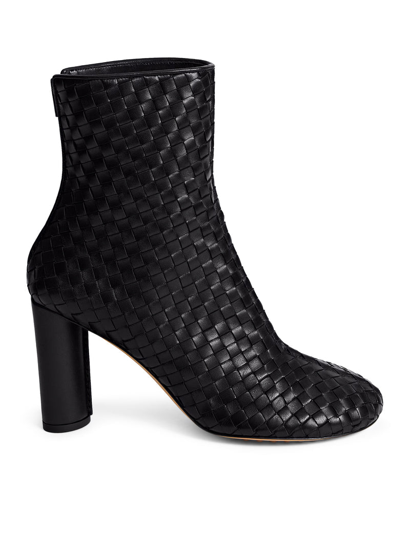 Bottega Veneta Women Woven Leather Cherry Ankle Boots BOTTEGA VENETA