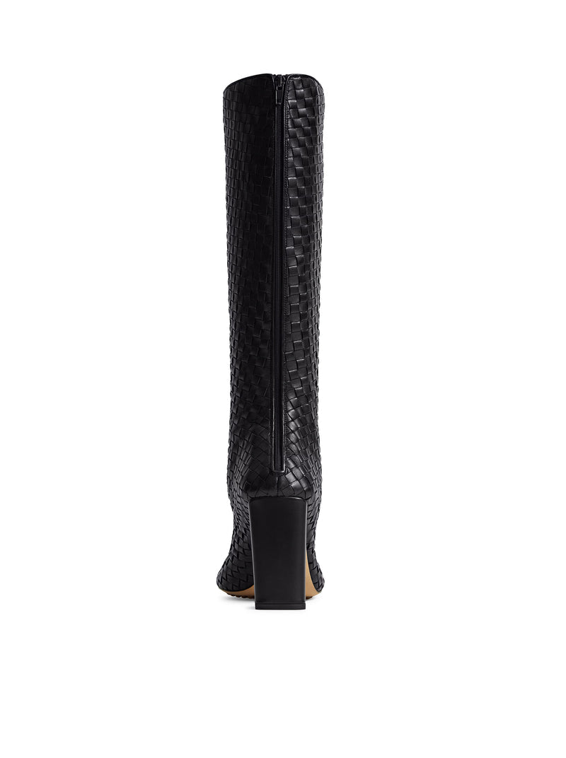 Bottega Veneta Women Cherry Woven Leather Boots BOTTEGA VENETA