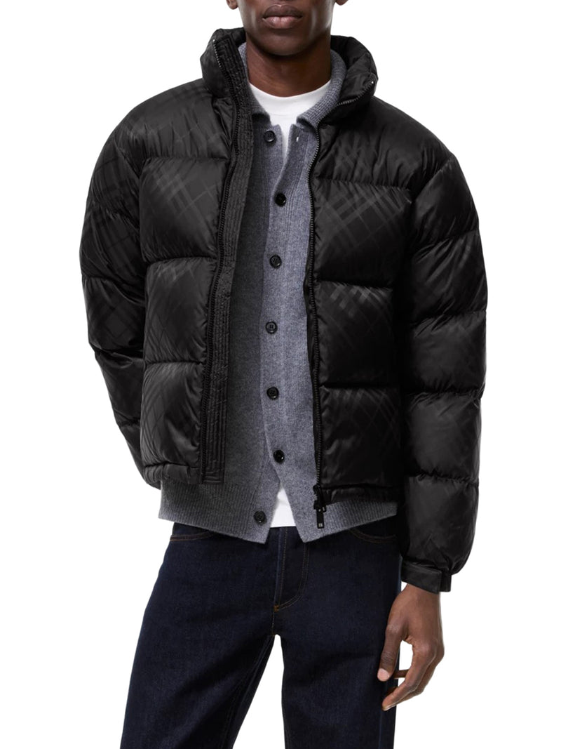 Burberry Men Highlands Nylon Check Down Jacket BURBERRY