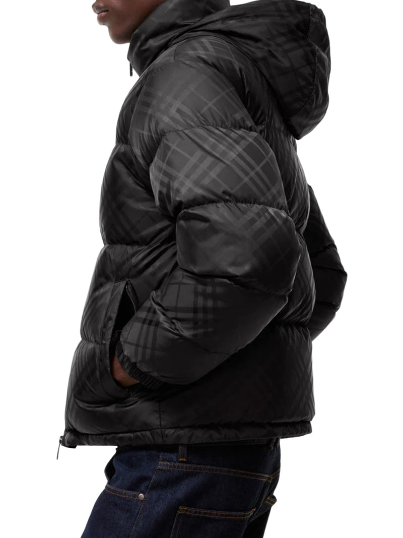 Burberry Men Highlands Nylon Check Down Jacket BURBERRY