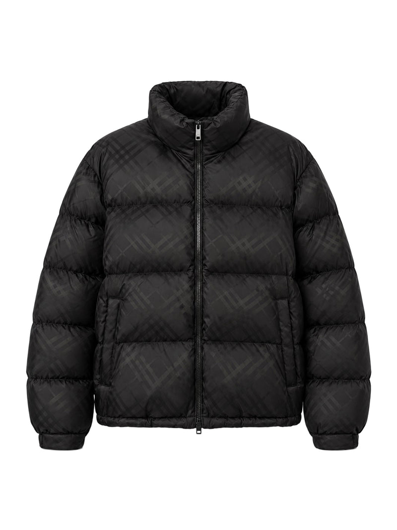 Burberry Men Highlands Nylon Check Down Jacket BURBERRY
