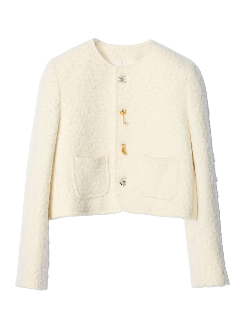 Celine Women Icon Jacket In Natté Cashmere And Wool CELINE