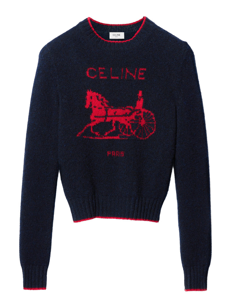 Celine Women Lambswool Crew-Neck Sweater CELINE