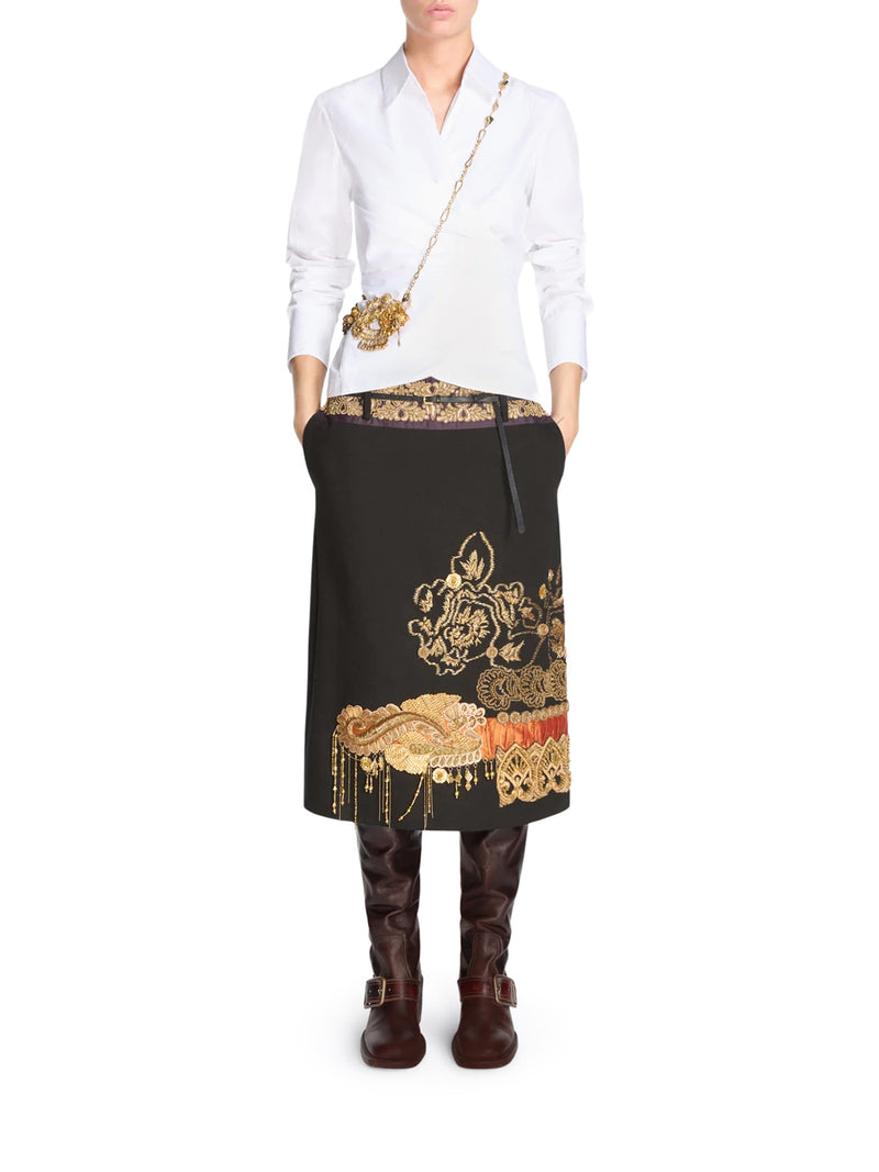 Dries Van Noten Women White Draped Wrap Shirt DRIES VAN NOTEN