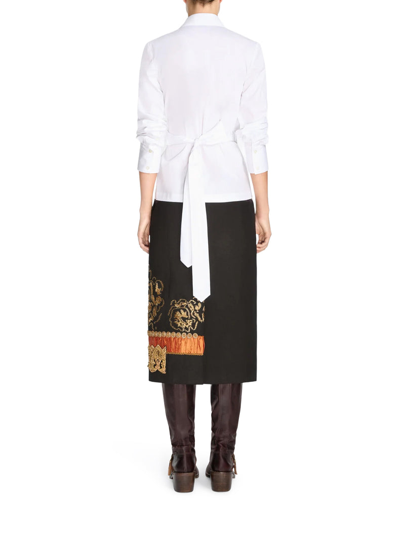 Dries Van Noten Women White Draped Wrap Shirt DRIES VAN NOTEN