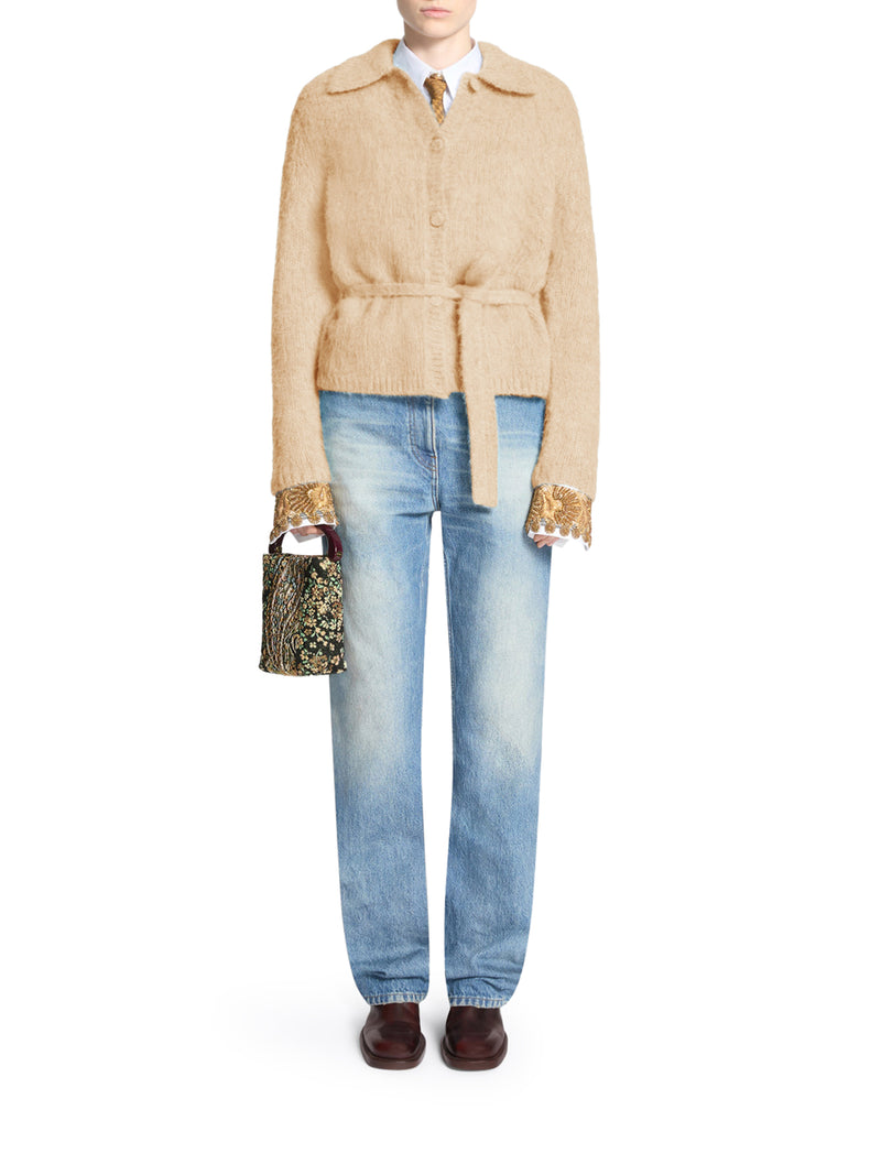 Dries Van Noten Women Wool-Blend Cardigan With Belt DRIES VAN NOTEN