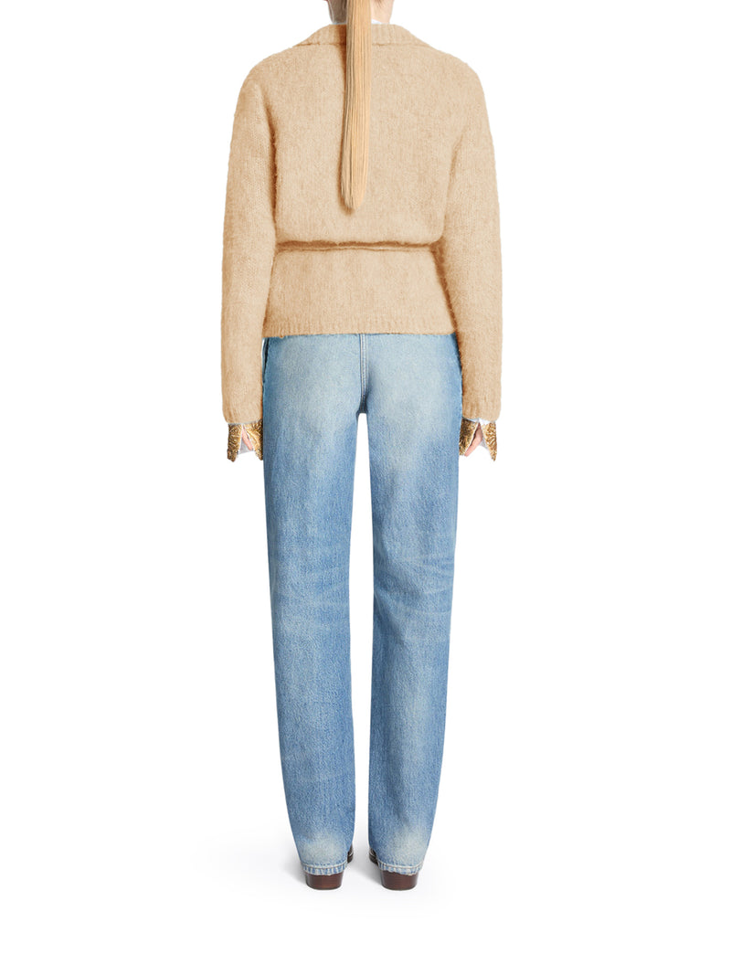 Dries Van Noten Women Wool-Blend Cardigan With Belt DRIES VAN NOTEN
