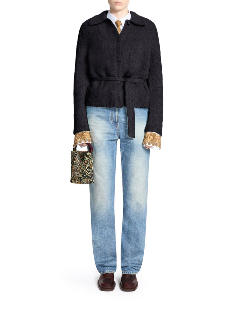 Dries Van Noten Women Wool-Blend Cardigan With Belt DRIES VAN NOTEN