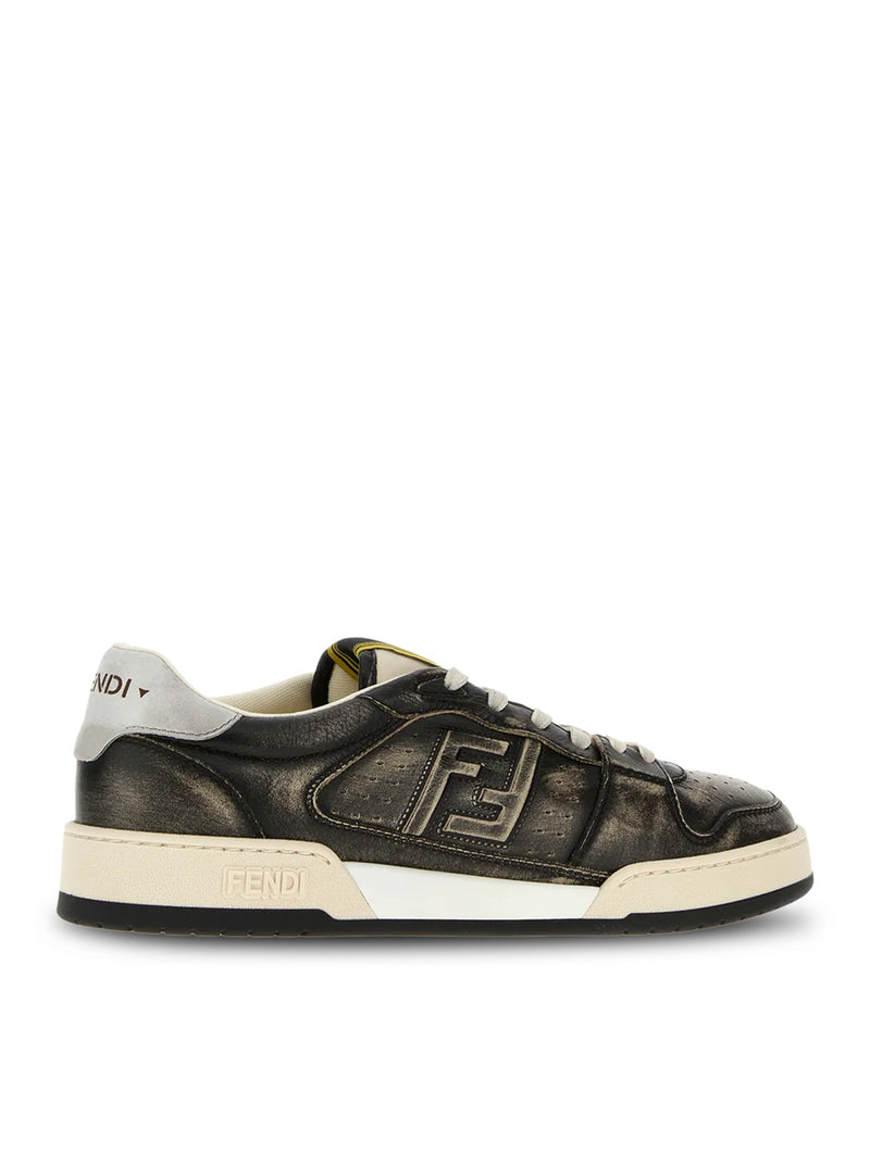 Fendi Men Black Leather Match Sneakers FENDI