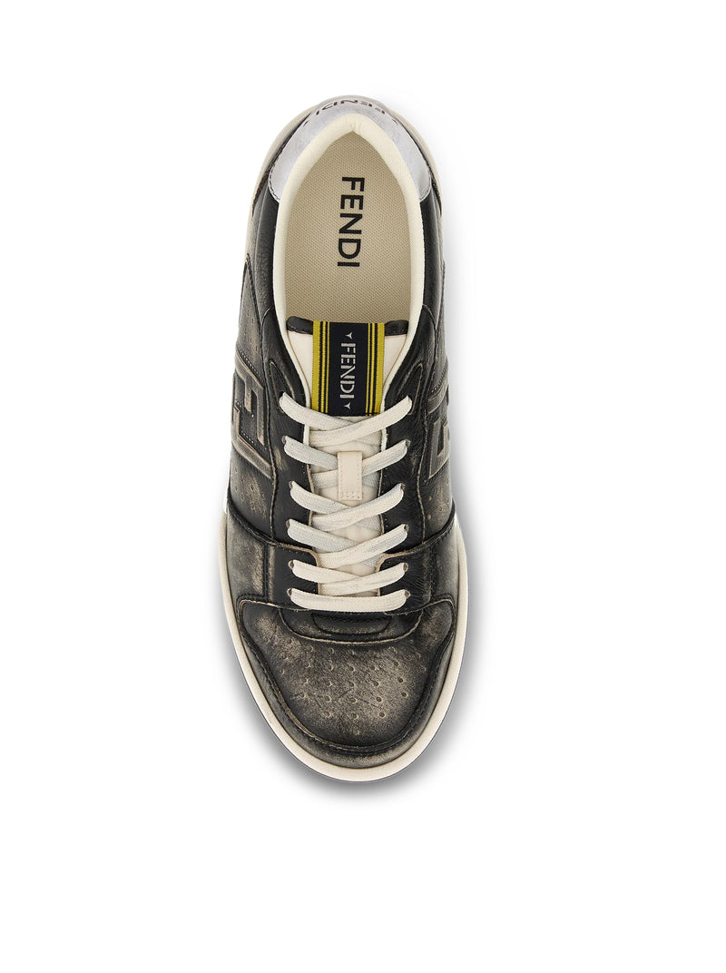 Fendi Men Black Leather Match Sneakers FENDI