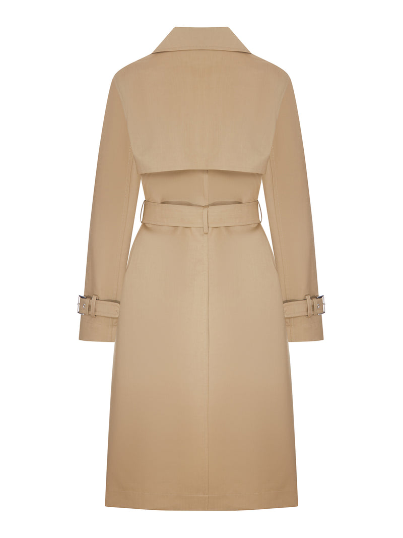 Fendi Women Beige Belted Trench Coat FENDI