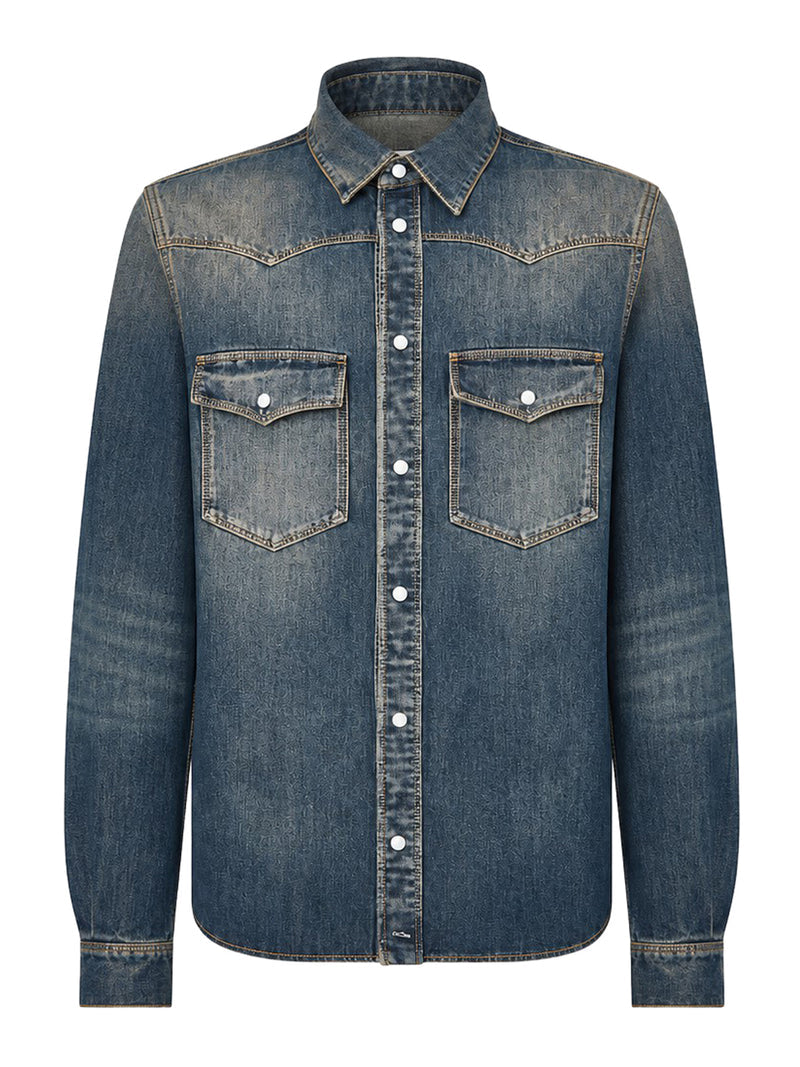 Fendi Men Medium Weigth Denim Shirt FENDI