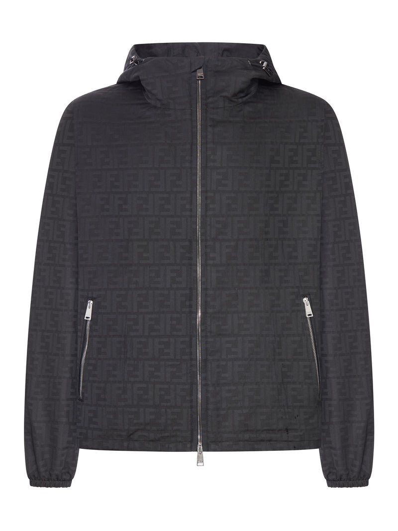 Fendi Men Nylon Blouson With Ff Motif FENDI