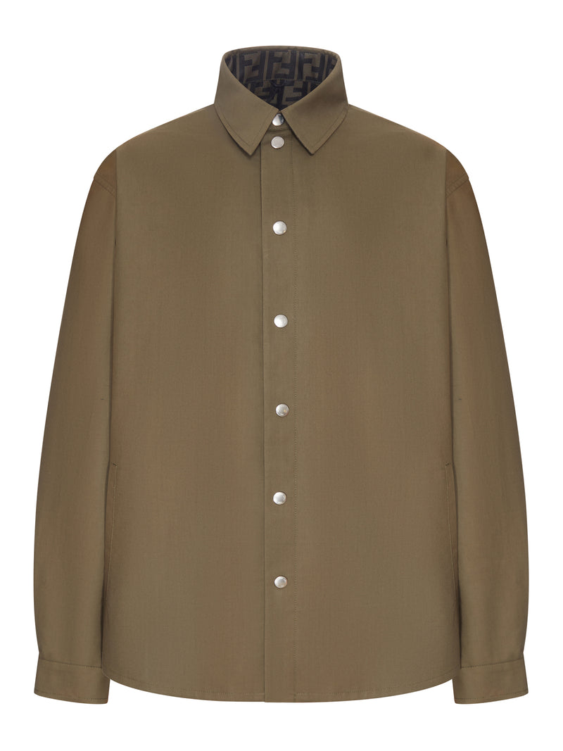 Fendi Men Overshirt With Ff Motif Lining FENDI