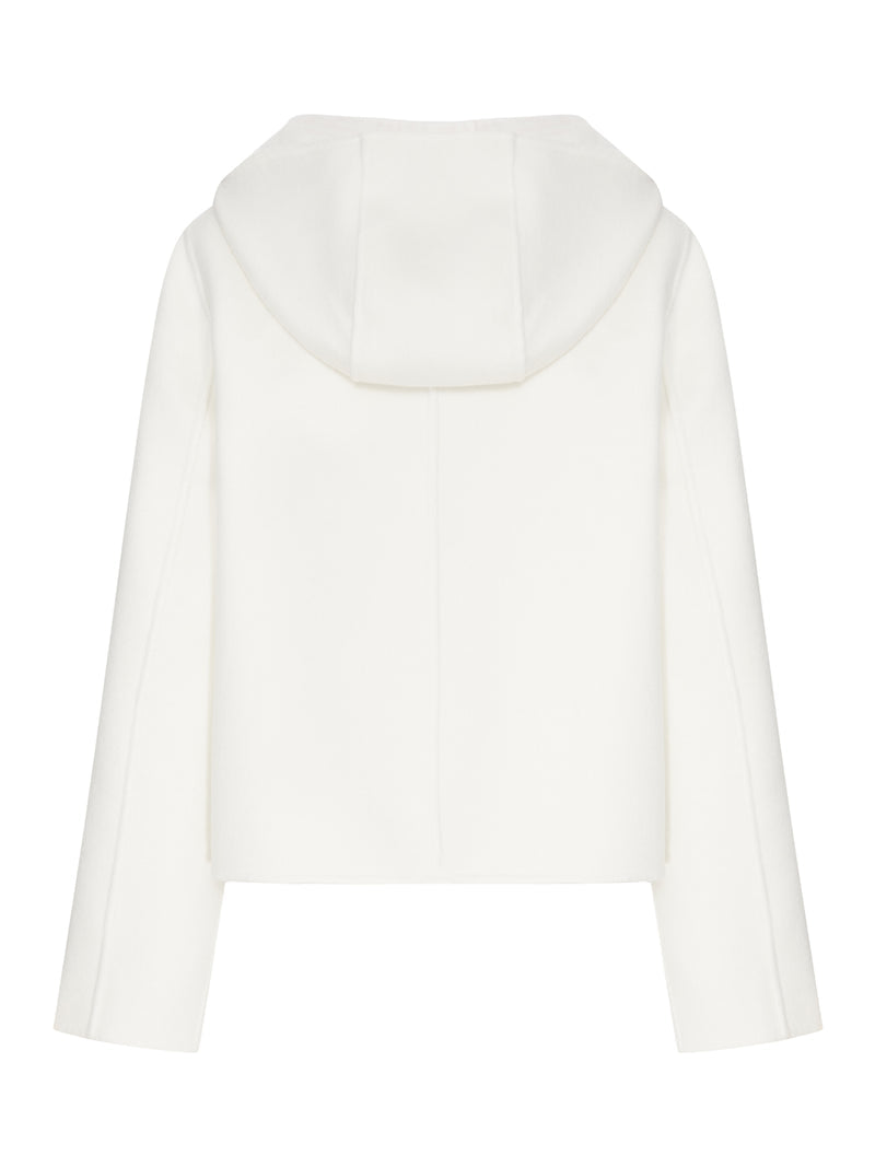 Fendi Women Ff Zip-Up Hooded Blouson In Wool Blend FENDI