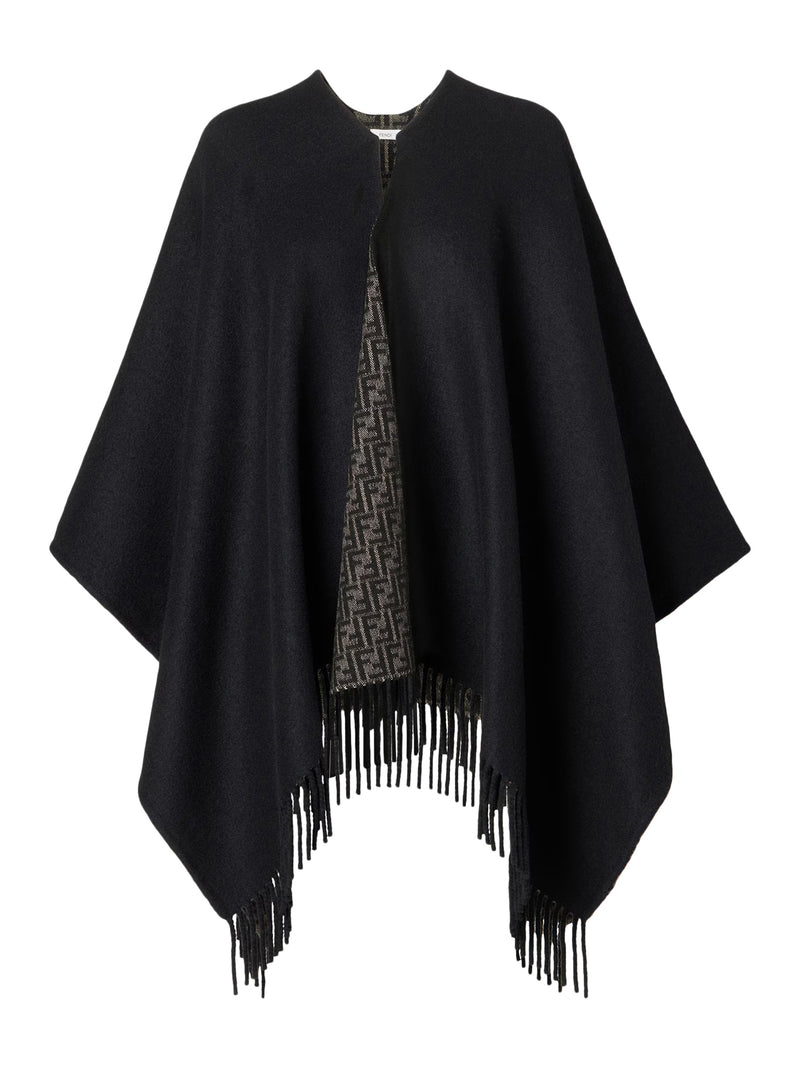 Fendi Women Ff Wool And Cashmere Poncho FENDI